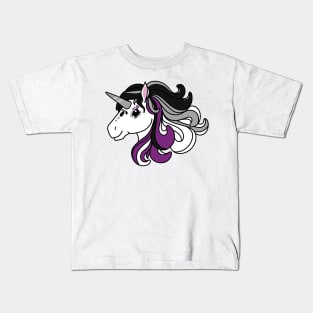 Rainbow Unicorn, Asexual Pride Kids T-Shirt